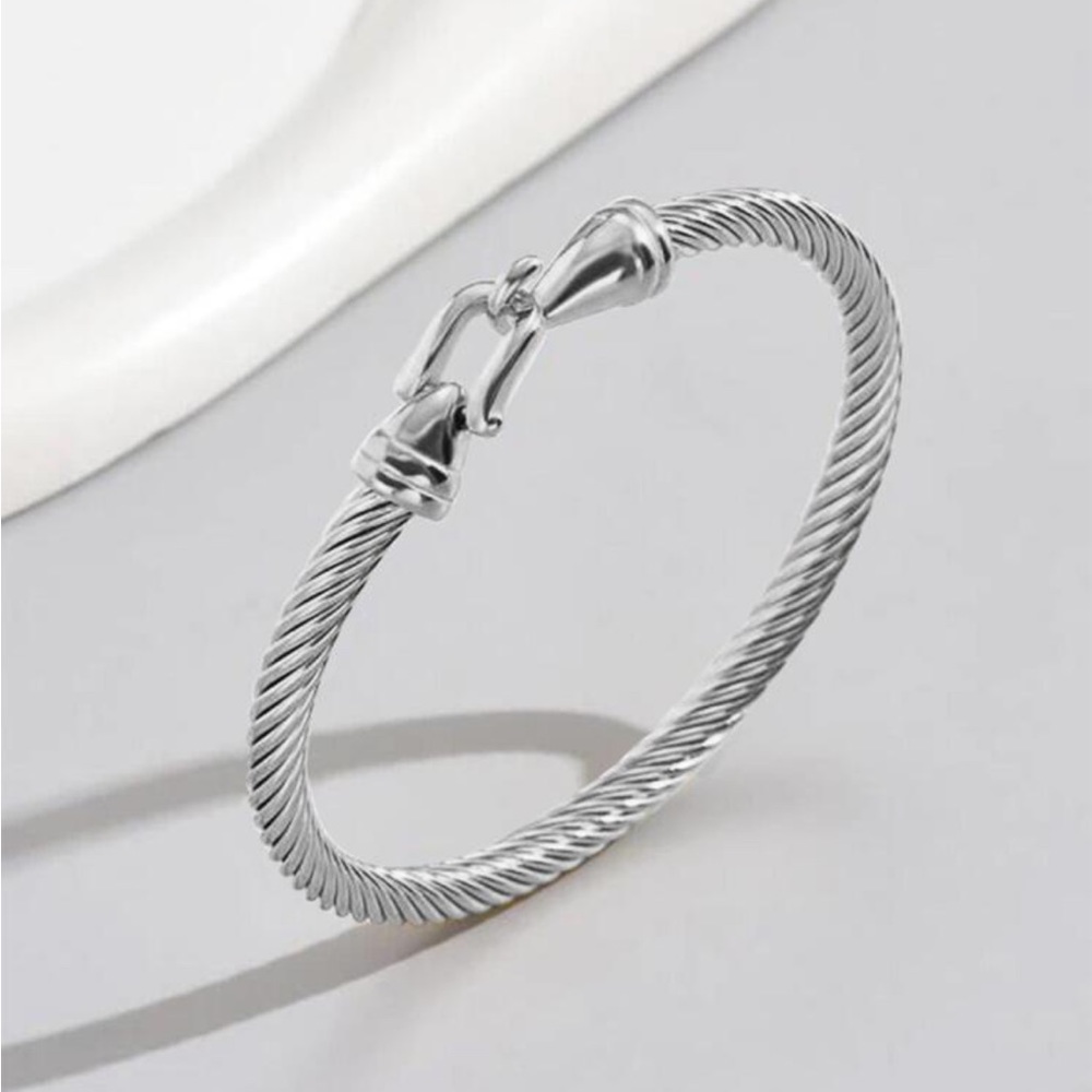 Stainless Steel Buckle Bangle